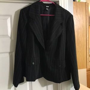 Studio 1940 Black & Silver Striped Work Blazer